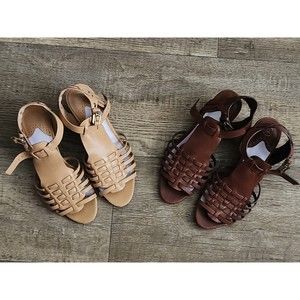 JOHNSTON & MURPHY Women's Strappy Heel Sandals - Lot Of 2 (Brown/Tan - Size 6M)